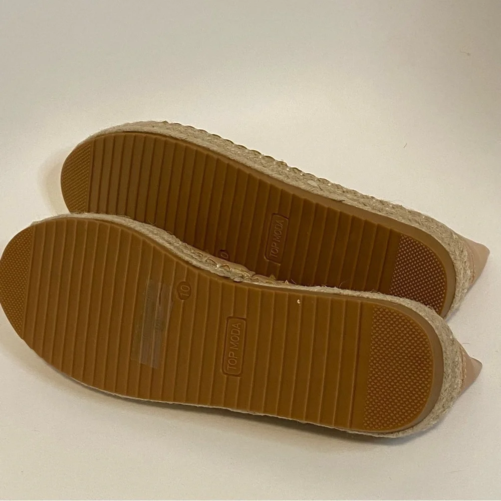Fashion Nova Go your own way Espadrilles nude slip on studded detail quilted 10